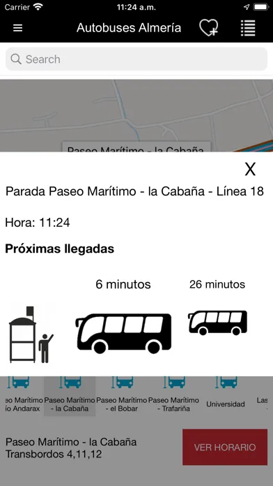 Capturas de tela do BusAlmeria