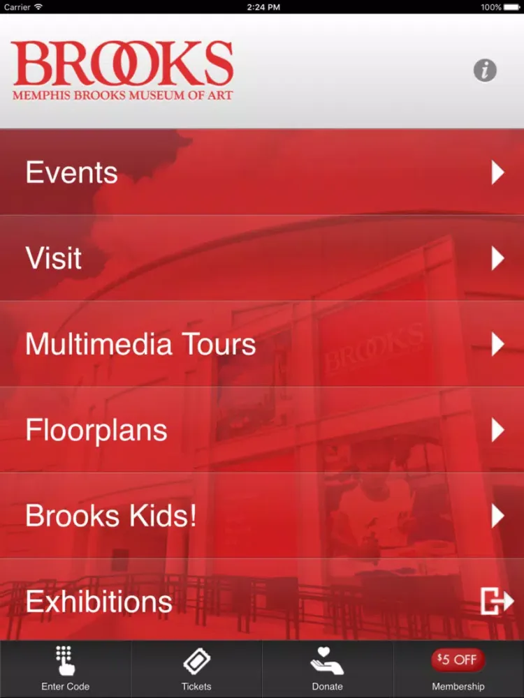 Memphis Brooks Museum of Art Mobile Application iPad  Screenshots