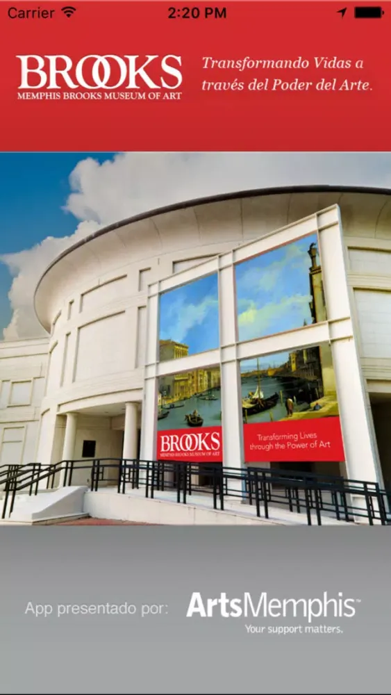 Memphis Brooks Museum of Art Mobile Application Screenshots