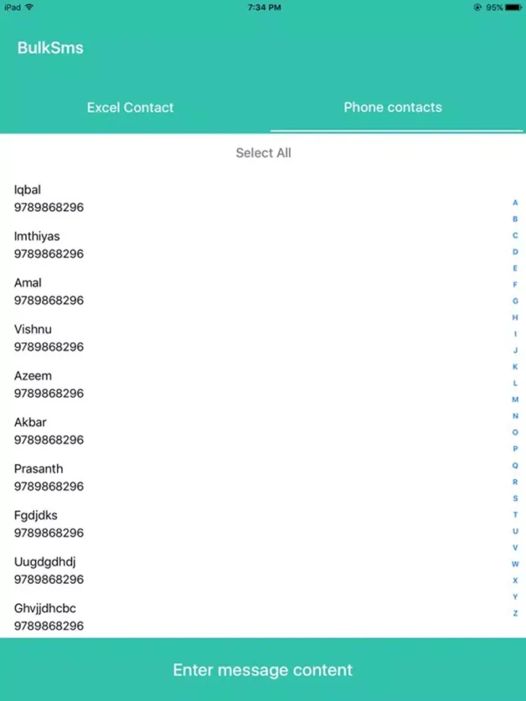 Tangkapan skrin Bulk_sms iPad 