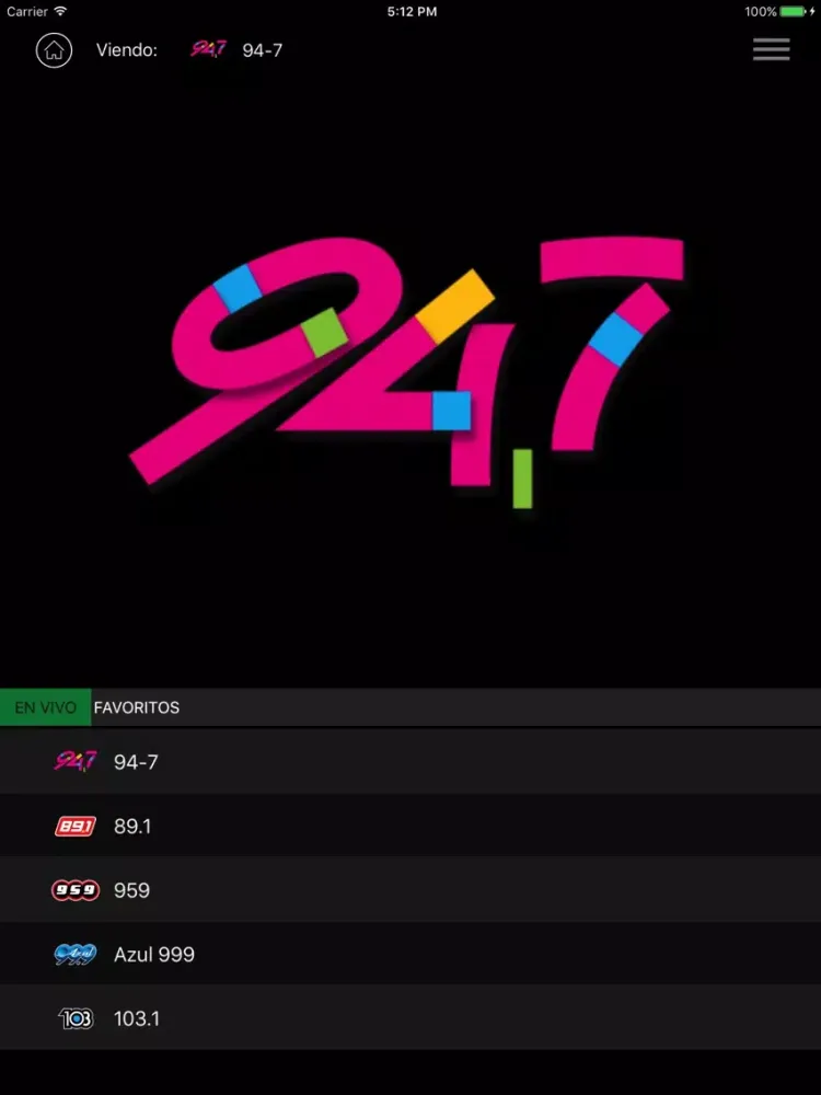 Capturas de pantalla de Pura Vida Radio iPad 