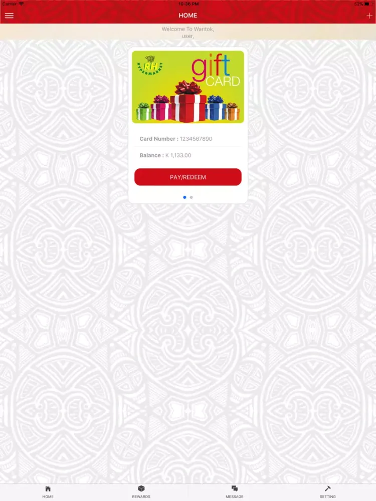 Wantok Gift Card iPad  Screenshots