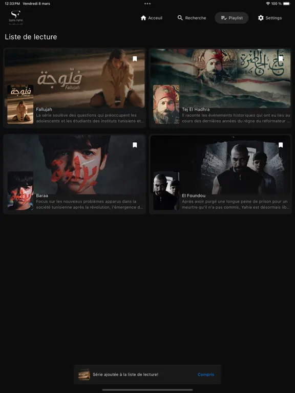 Tangkapan layar samifehri المنصة iPad 