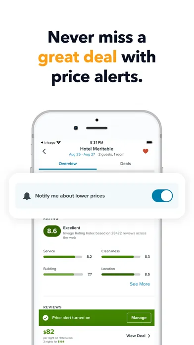 Zrzuty ekranu trivago: Compare hotel prices