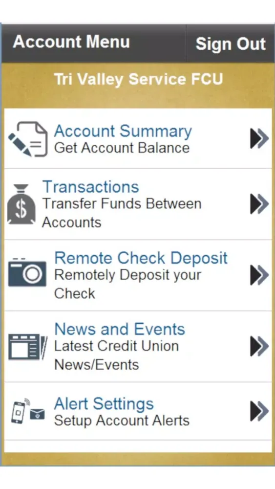 Screenshot di Tri Valley Service FCU