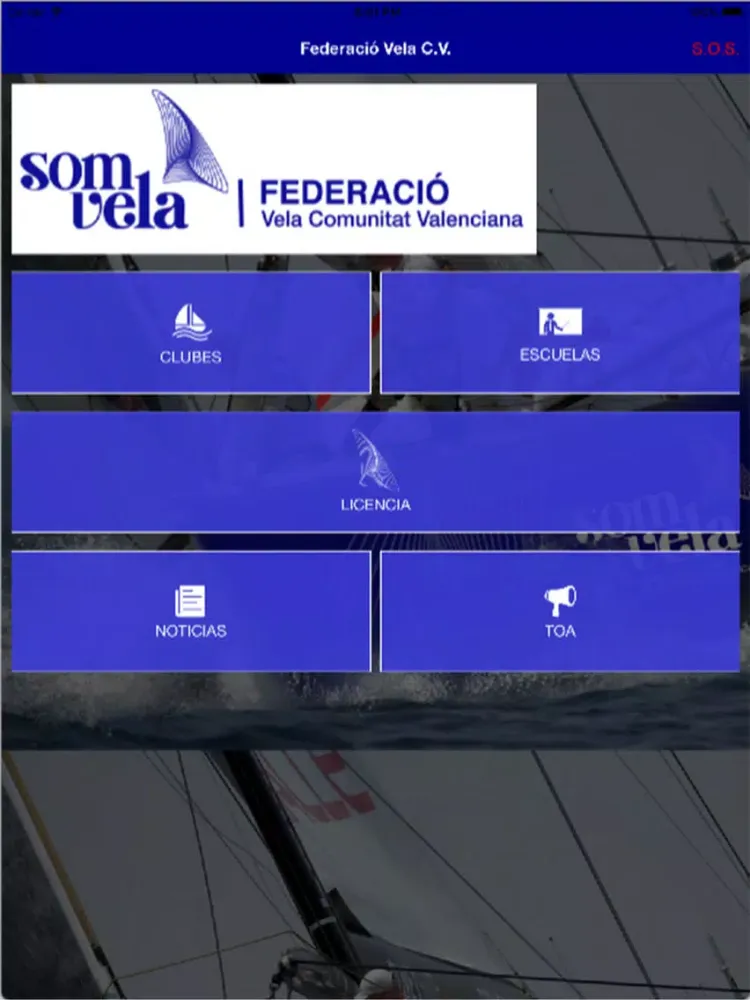 Tangkapan layar Som Vela - Federació Vela C.V. iPad 