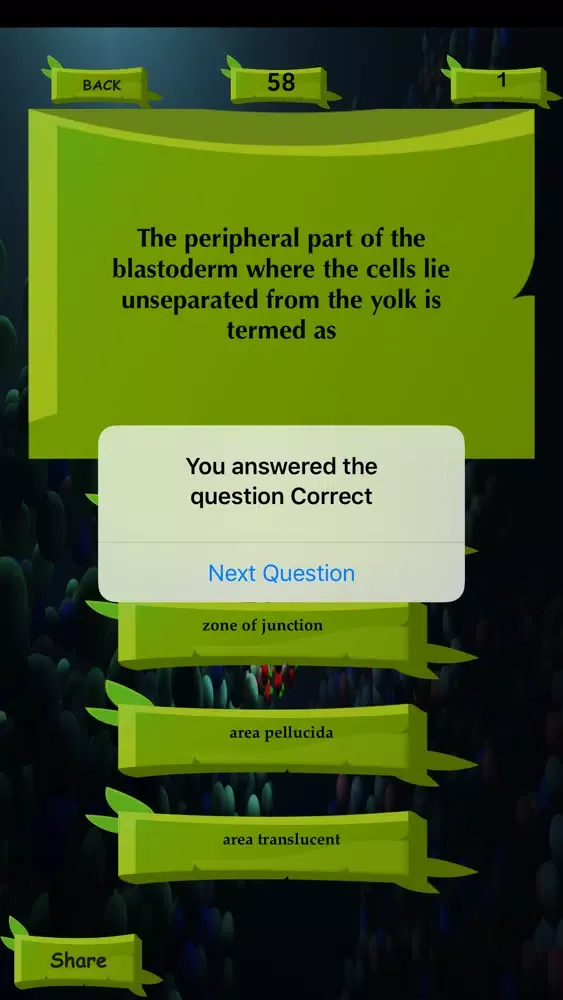 Zrzuty ekranu Trivia of College Biology