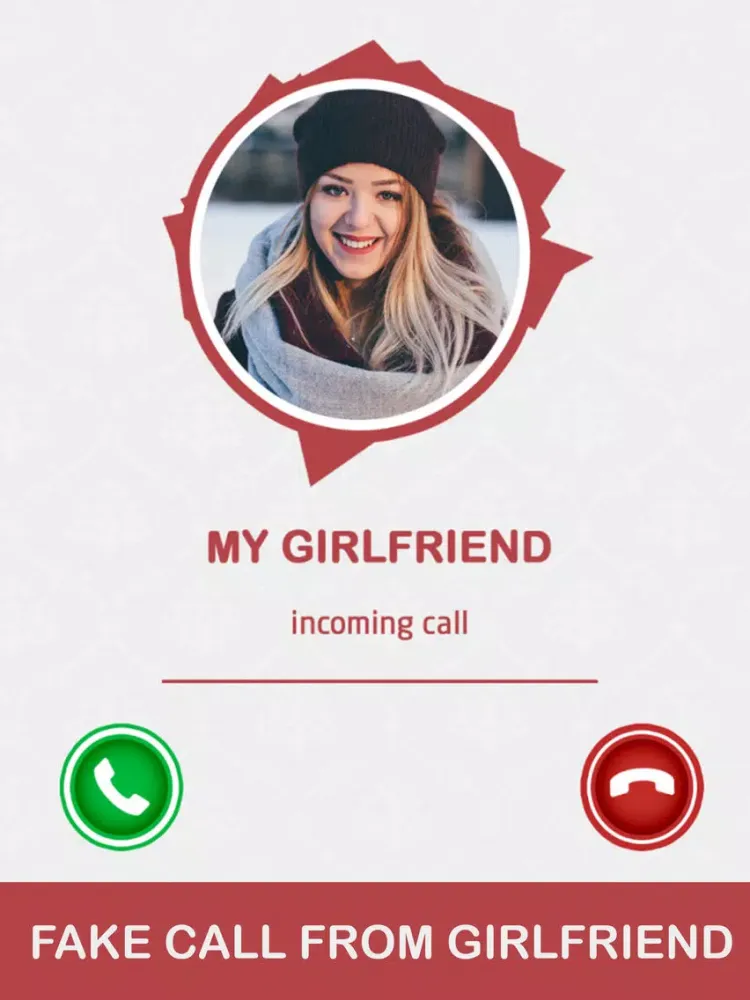 Tangkapan skrin Fake Calling Girlfriend iPad 