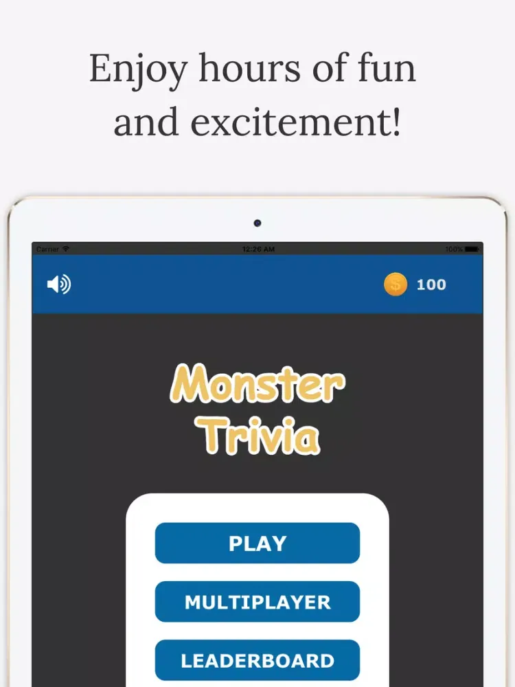 Tangkapan layar Monster Trivia! iPad 
