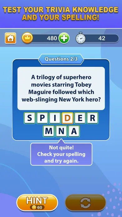 Trivia Scramble: Spelling Game سکرین شاٹس