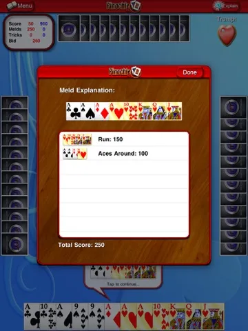 Ảnh chụp màn hình của Pinochle HD iPad 