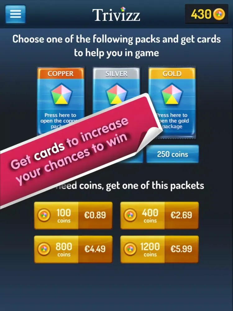 Trivizz - Trivial Quiz game for up to 6 players iPad 应用截图