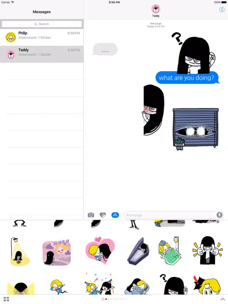 Ảnh chụp màn hình của Bella, the adolescent ghost girl iPad 