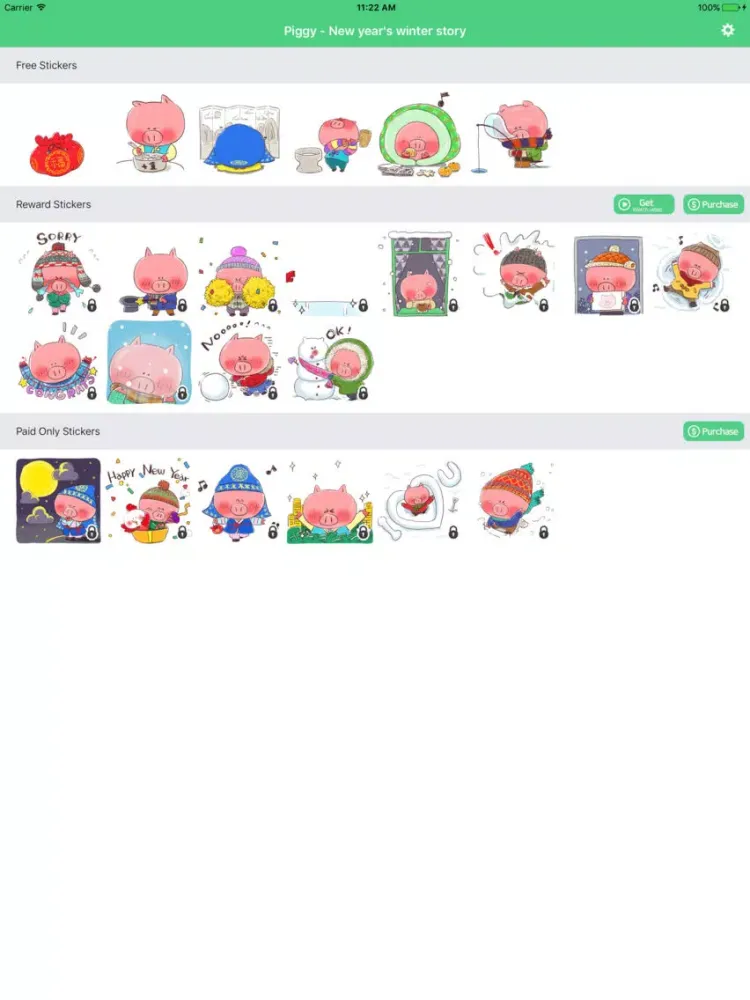 تصاویر Piggy's winter story iPad 