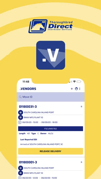 Capturas de tela do TDIS Vendors