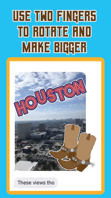 Capturas de tela do Funny Texas Animated Stickers