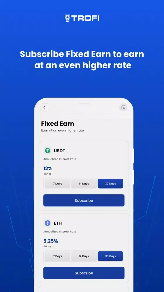 Tangkapan layar Trofi: Earn Interest on Crypto