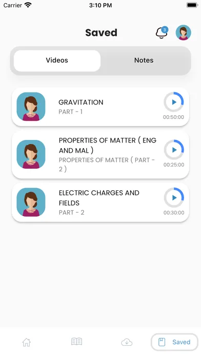 Capturas de tela do PHINVERSE Learning App