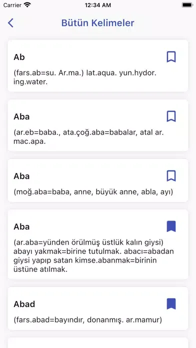 Capturas de tela do Kelimelerin Kimliği