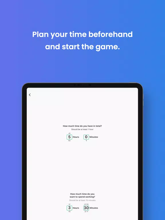 Capturas de tela do Time Game: Productivity App iPad 