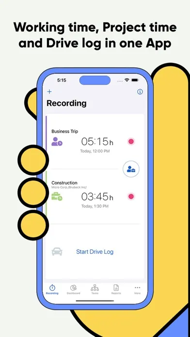 timr - Time & Mileage Tracker 스크린샷
