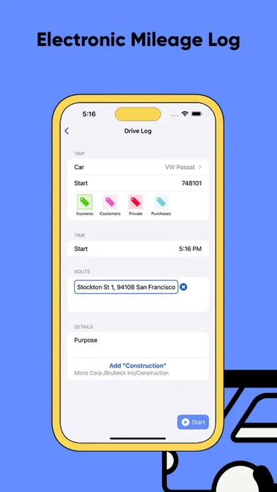 timr - Time & Mileage Tracker 스크린샷