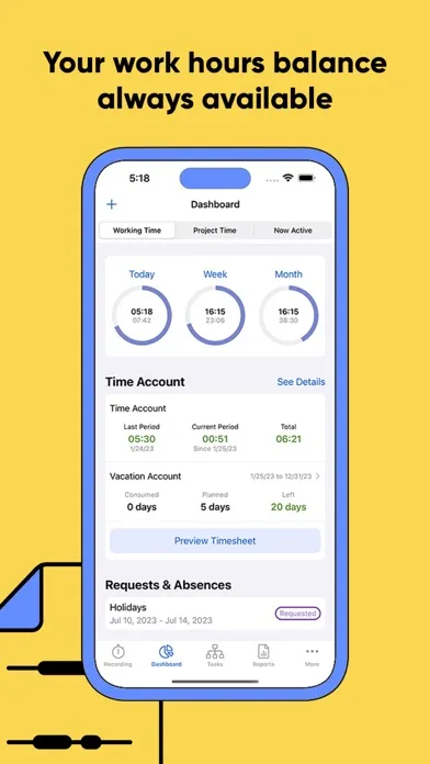 timr - Time & Mileage Tracker 스크린샷