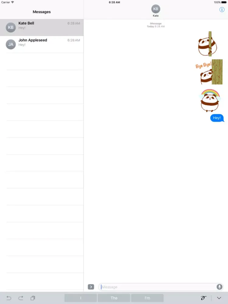 Animated Cute And Chubby Panda iPad  स्क्रीनशॉट