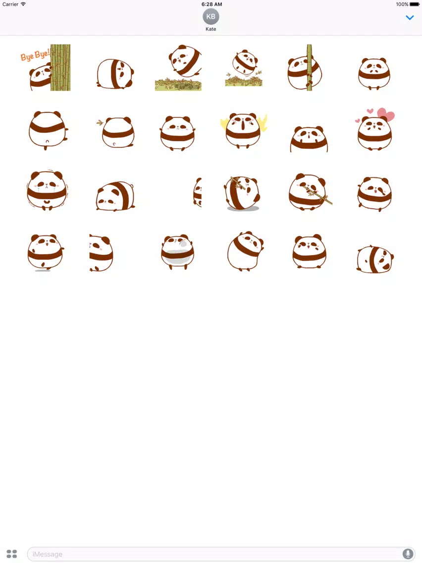 تصاویر Animated Cute And Chubby Panda iPad 