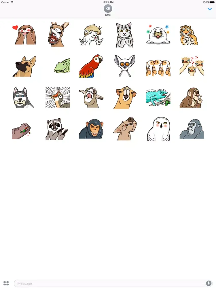 صور Animated Funny Animals Sticker iPad 