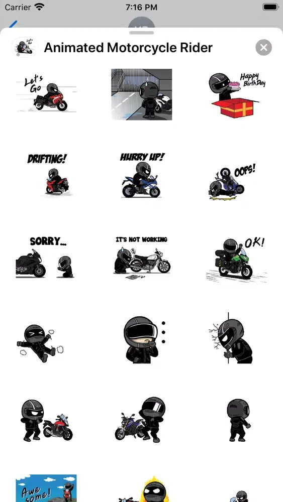 Capturas de tela do Animated Motorcycle Rider
