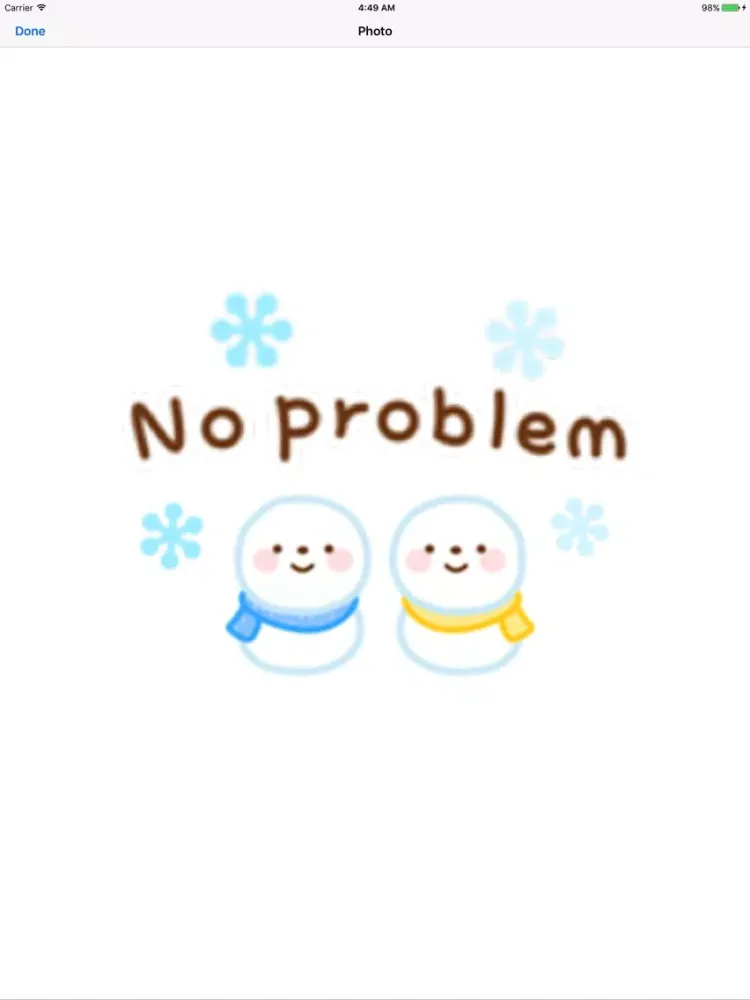 Cute Snowman Emoji Sticker iPad  স্ক্রিনশট