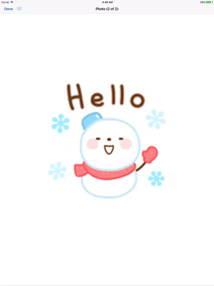 Cute Snowman Emoji Sticker iPad  স্ক্রিনশট