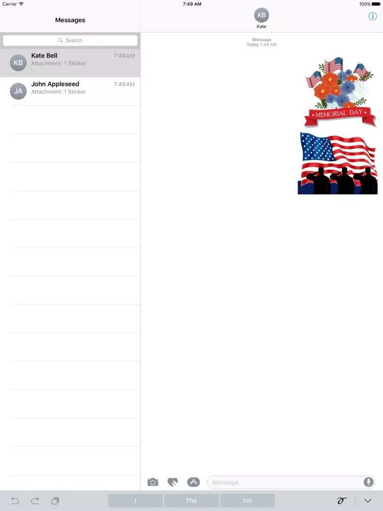 Zrzuty ekranu Happy Memorial Day Icon iPad 