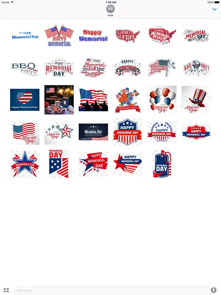 Zrzuty ekranu Happy Memorial Day Icon iPad 