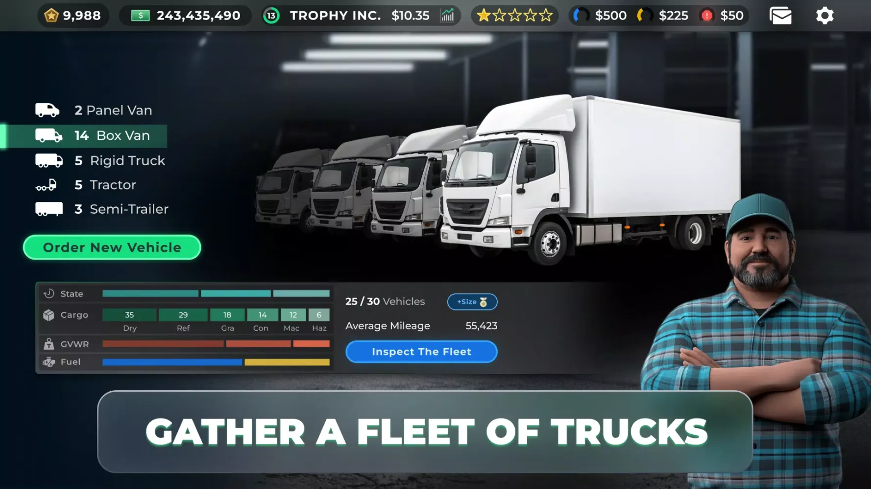 Tangkapan skrin Truck Manager