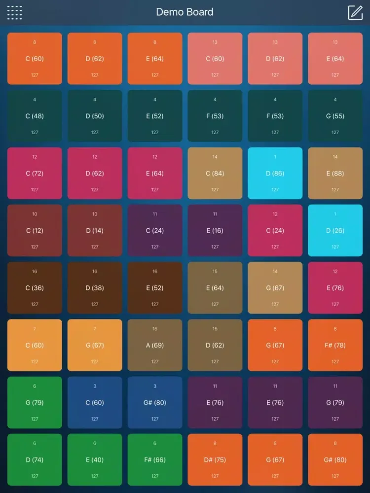 MIDI Notes iPad  سکرین شاٹس