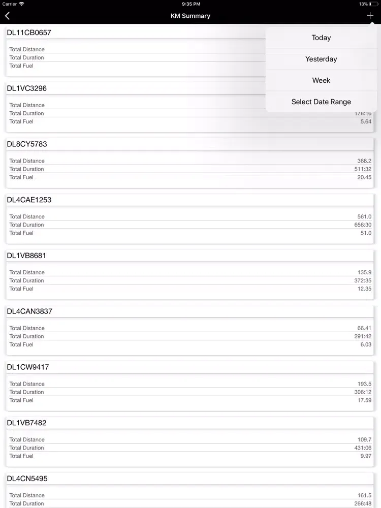 Ảnh chụp màn hình của Trovo Track iPad 