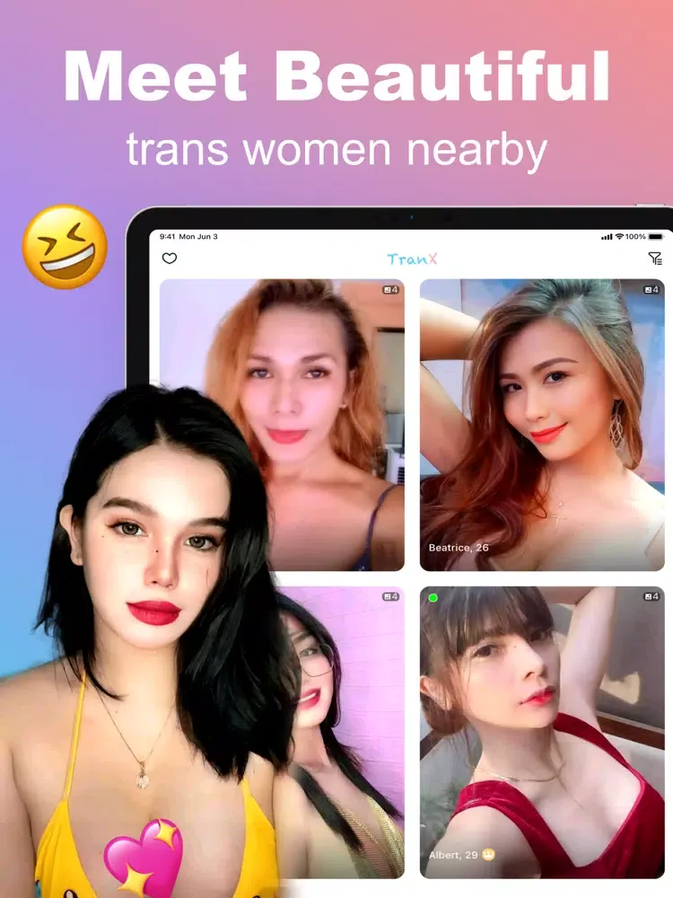 Tangkapan layar Video Chat With Trans - TranX iPad 