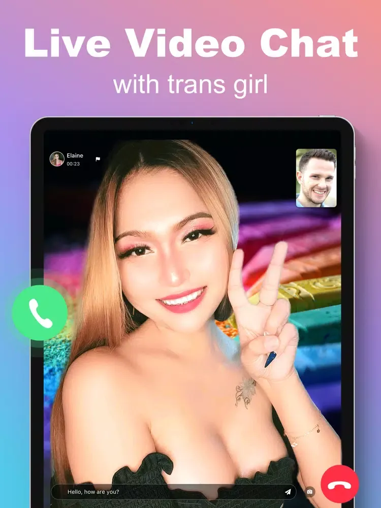 Tangkapan layar Video Chat With Trans - TranX iPad 