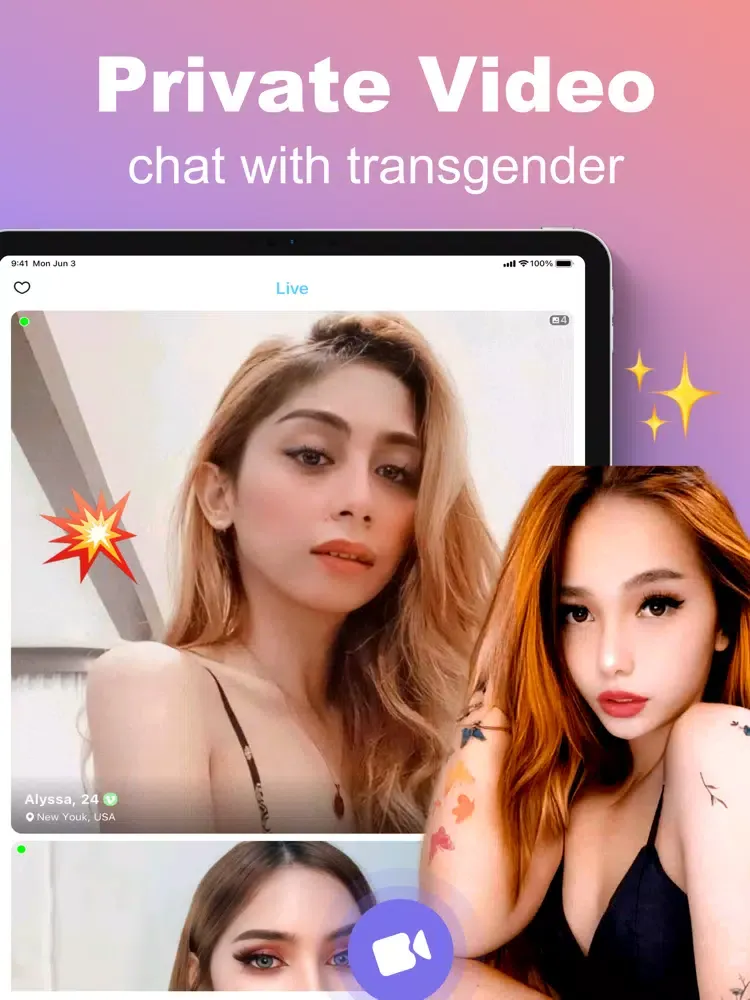 Tangkapan layar Video Chat With Trans - TranX iPad 