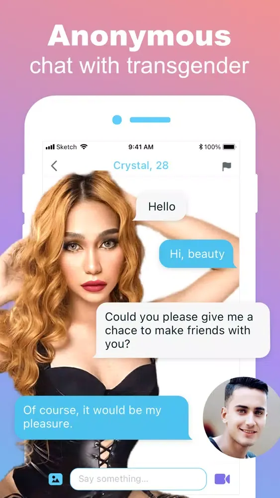 Tangkapan layar Video Chat With Trans - TranX