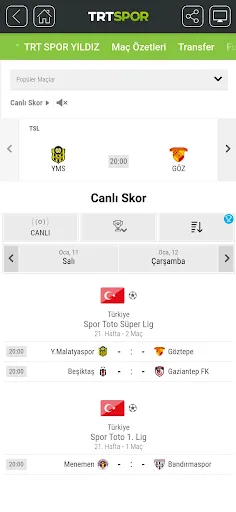 TRT Spor Screenshots