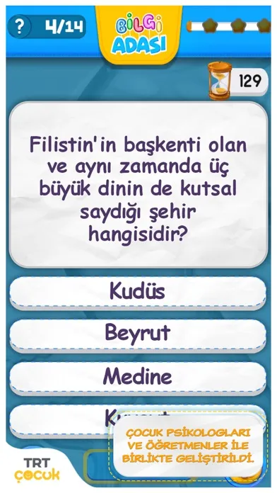 TRT Bilgi Adası Ekran Görüntüleri