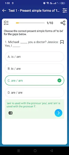 Capturas de pantalla de English Grammar Test