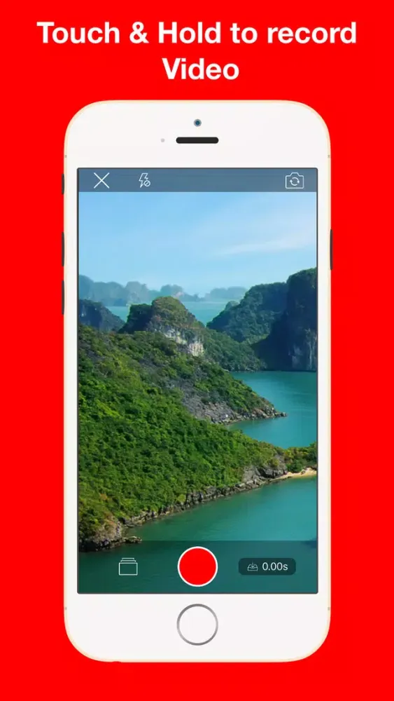 Touch and Hold to Record Video - upload to cloud Screenshots