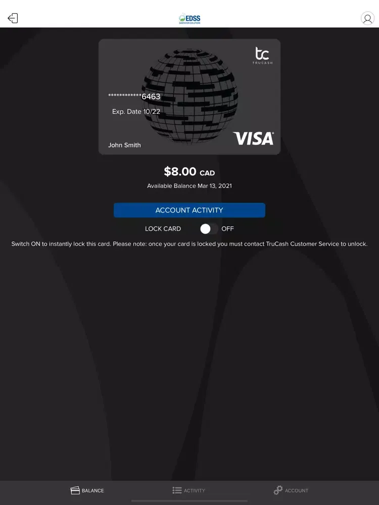 Capturas de tela do EDSS Balance Checker iPad 