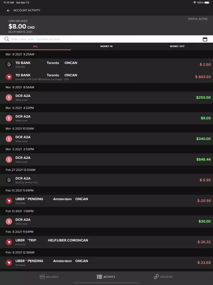 Capturas de tela do EDSS Balance Checker iPad 
