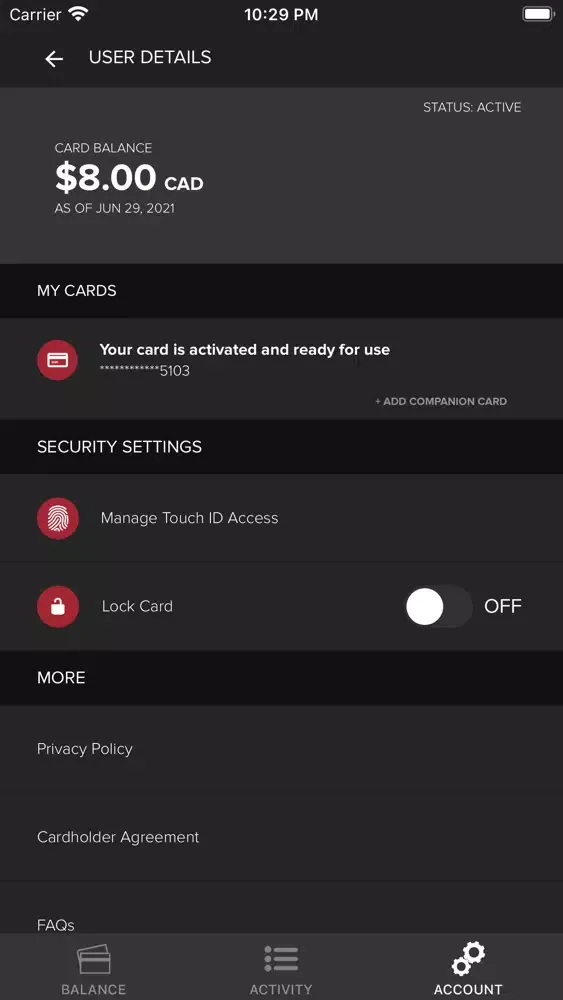Скриншоты Montreal Balance Checker