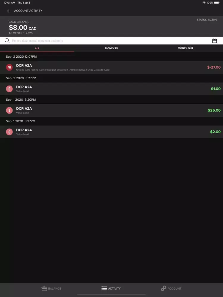 Capturas de tela do Promo Balance Checker iPad 
